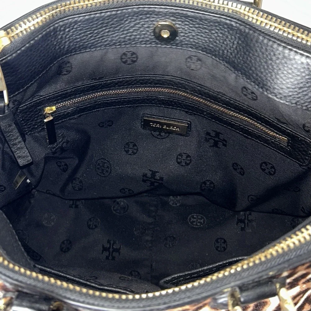 Tory Burch Calf Hair Gold Hardware Leopard‎ Print Tote Bag